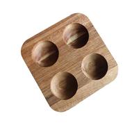 NonMiFyR Porta Huevos de Madera Organizador de Huevos con Compartimientos Múltiples y Bandeja para Almacenamiento Portátil Función de Clasificación Adecuado, 4 Rejilla, Individual