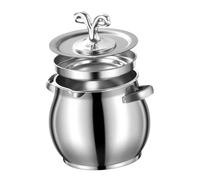 NonMiFyR Recipiente para Manteca de Cerdo, Colador de Aceite, Gran Capacidad, Olla Multiusos de Acero Inoxidable, Lata para Manteca de Cerdo para Almacenar, Id, 5l