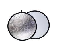 NonMiFyR Reflector Fotográfico Redondo Plegable Portátil con Asa Difusor de Luz Plateado Y Panel Colapsable con Bolsa Apto para Fotografía de Na, 80CM