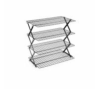 NonMiFyR Rejilla Enfriadora de Multiusos de Acero Inoxidable sin Recubrimiento Apilable y Ajustable Pasteles Postres Adecuada adería Cocina Repostería Exterior, 5 Niveles
