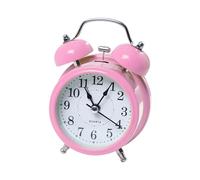 NonMiFyR Reloj Despertador, Alarma Potente, Timbre Mecánico, Sin, Retroiluminación, Analógico, para Mesa, Escritorio de Adolescentes, Rosa, Individual