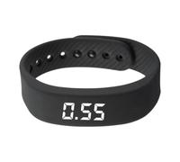NonMiFyR Reloj Inteligente de Actividad Física con de Calorías, Podómetro Y Pantalla de Distancia, Podómetro Portátil para - Gesc, Negro