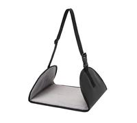 NonMiFyR Reposapiés de avión, hamaca ergonómica para viajes en avión, reposapiés para el hogar, viajes largos, escritorio, coche, mujeres y hombres, Negro