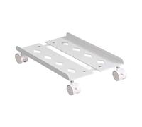 NonMiFyR Soporte de Torre de computadora de Metal, Base Minimalista para Caja de PC con 4 Ruedas, Estante de Almacenamiento Multiusos, Organizador de CPU, Blanco
