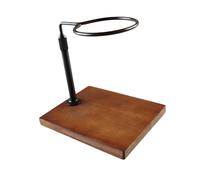 NonMiFyR Soporte para Cafetera de Goteo, Soporte para Cafetera de Goteo Manual, Soporte para Máquina de Espresso de Goteo, Estructura de Madera Y Aleación, Ade, Negro, Individual