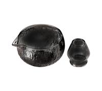 NonMiFyR Soporte para de Matcha, Iniciador de de Matcha, Decoración de Casa de Té con, Kit Ritual de Chasen, Boquilla para Verter Té, Negro, Individual