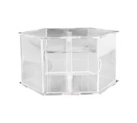 NonMiFyR Soporte Transparente Rellenable para Pasteles, Bandeja para Cupcakes, Centro de Mesa Hexagonal, Sencillo Elevador Cilíndrico de Acrílico para Mesa de
