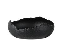 NonMiFyR Tazón de Cerámica Plato para Aperitivos Tazón de Cerámica para Sopa Tazones de Postre para Ensaladas Aperitivos Entrada, Negro, Lámina