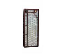 NonMiFyR Teclado Mecánico Kit Teclado Mecánico Teclado Compacto Teclado 75 Teclado de Aluminio con Lector Biométrico Capacitivo para Inicio Seguro Hub, Burgundy