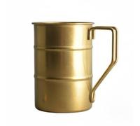 NonMiFyR Vaso para Exterior Taza Metálica Recipiente Portátil Resistente a Golpes y Fácil Limpieza Adecuado para Fiestas al Aire Libre Estudio, Dorado