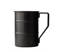 NonMiFyR Vaso para Exterior Taza Metálica Recipiente Portátil Resistente a Golpes y Fácil Limpieza Adecuado para Fiestas al Aire Libre Estudio, Negro