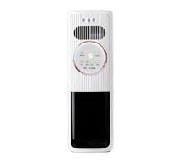 NonMiFyR Ventilador Eléctrico de Pedestal, Ventilador de Agua, Ajustable, Carcasa Cilíndrica Compacta, Base Curva, Blanco