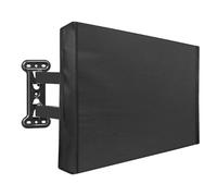 nonmon Funda para TV Exterior 55-58 Pulgadas, Cubierta 600D Oxford con Revestimiento de PU y Bolsillo para Control Remoto, Protector de pantalla Resistente al Agua y al Polvo - Negro