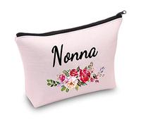 Nonna - Bolsa de maquillaje para abuela, regalo para abuela, bolsa de cosméticos Best Nonna Ever Mema Nana Nonna Gift Nonnie Gift Nonnie Gift Nonnie, Pink, Neceser