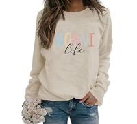 Nonni Life Sweatshirt Grandma Life Shirt Crewneck Long Sleeve Loose Graphic Pullover Tops for Women