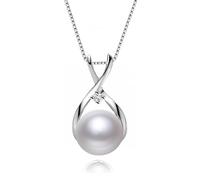 NONNYLLEI Regalos para mujeres, esposa, aniversario, collares de perlas, regalos del día de la madre para mamá, cumpleaños, Navidad, joyería fina, día de San Valentín para ella, pearl necklace 9-10mm,