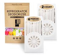 NonScents Desodorante para refrigerador (Paquete de 2) - Supera al bicarbonato de Sodio - Eliminador de olores para refrigerador y congelador