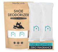NonScents Shoe Deodorizer 1-Pack (2 Count) - Odor Eliminator, Air Freshener, Smell Absorber, Scent Remover for Shoes, Gym Bags, Soccer Cleats, Closets, Pet Area, Reusable - Shoe Deodorant