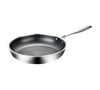 Nonstick Cooking Pan Stainless Steel Cookware Frying Skillet Nonstick Stove Pans For Home Apartment Farmhouse Camping For Steak Fish Meat Vegetable Eggs Omelet Induction Compatible Kitchen Pot