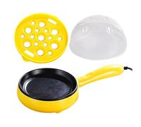 Nonstick Egg Frying Pan, Hard Boiled Boiler Pot, Thermal Shield with Scratch Resistant Coating, Section Breakfast Maker, Sleek Kitchen Griddle with Handle, Uniform Heat Cookware for Snacks Dinner