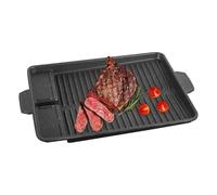 Nonstick Grill Pan - 32x26cm Round Skillet | Portable Stone Griddle, Nonstick Stove Top Pan For Meats Fish Steak Vegetables, Outdoor Camping Takeout Cooking