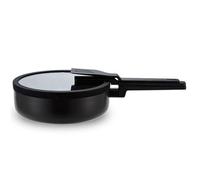 Nonstick Sauce Pan with Lid, Kitchen Pots Induction Pot, with Shovel, Aluminum Alloy, PFOA Free, Dishwasher Safe, All Cooktops, for Dorms, Camping, RVs, Office(24 * 6.5cm)