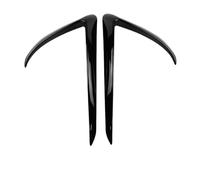 Nonuin Rejilla Luz Antiniebla para Tesla para Modelo Y 2021 2022 2023 2024 Hoja Frontal De Coche Accesorios De Ajuste Negro De Fibra De Carbono Mate Cubierta Luz Antiniebla (Color : Glossy Black)