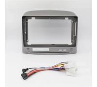 Nonuiny Panel Audio Coche Adaptador Marco 9 Pulgadas para Salpicadero Coche Kit Instalación Radio Android para Toyota para Vios 2002-2007(Frame Cable-Silver)