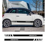 NonWoohdf 2 Pegatinas de Vinilo para la línea de la Puerta Lateral del Coche, calcomanías de Estilo, aptas para Fiat Abarth 500 595 Chevaux Grande Punto Accesorios
