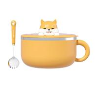 Noodle Bowl Stainless Steel - Soup Bowl, 1200ml Food Container with Lid and Spoon Set, Insulated Lunch Dish for Students Adults, Portable Kitchen Container for Dorm Apartment Dining Travel Use