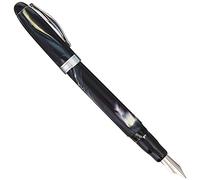 Noodler's Ink Ahab Flex Fountain Pen with Twist-Fill Piston, Stainless Steel Fine Nib, Ivory Darkness (15028)