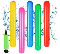 Noodles de agua para piscina inflable | Colorful Leakproof Floating | 5 Pieces Multiusos Inflatable Swim Pool Noodles | Versatile Swimming Aids for Outdoor Parties Beach Vacations Tanning