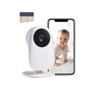 [Exclusivo de Amazon] Nooie Baby Monitor con Tarjeta Micro SD, 2K Visión Nocturna Detección de Movimiento y Sonido 2.4G WiFi, para Baby Nanny Ancianos y monitoreo de Mascotas, Funciona con Alexa