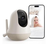 nooie Monitor de bebé 5G Wifi con detección de llanto de cámara, sensor de temperatura de cámara de bebé, pista de movimiento IA, visión nocturna 2K, funciona con Alexa, audio bidireccional, detección