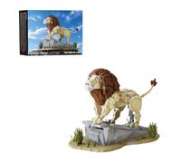 NOOLY León Bloques de Construcción para 8+ años, 1361 Piezas WKLJM-11 | Modelo 3D DIY, Juegos de Ladrillos de Animales Salvajes para Adultos y Niños y Niñas, Ideal para Amantes de la Naturaleza