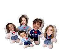 Noonedibs Almohada facial divertida de regalo con foto personalizada, regalos únicos con fotos, cojín personalizado con cara humana 3D, juguete de peluche personalizado, cojín humanoide para bricolaje
