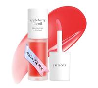 NOONI Aceite de labios coreano - Appleberry | Tinte de labios, regalo, duradero, hidratante, voluminizador, revitalizante para labios secos, resistente al agua, no se despega, vegano, 0,12 fl oz