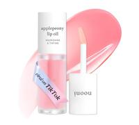 NOONI Aceite de labios coreano - Applepeony | Tinte de labios, duradero, hidratante, voluminizador, revitalizante para labios secos, resistente al agua, no se despega, vegano, regalo, 0,12 fl oz