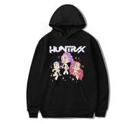 Noonocy KPOP Demon Hunters Merch Sudaderas con Capucha Unisex Informal Manga Larga Tops Estampadas Jerséis Sudaderas Oversize Moda Hoodie para Hombre Mujer XS~4XL-Black||XX_l