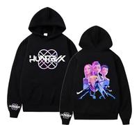 Noonocy Sudaderas con Capucha KPOP Demon Hunters Estampadas Moda Manga Larga Jersey Sudadera Oversize Casual Hoodie Unisex Top para Hombre Mujer XS~4XL-Black||x_l