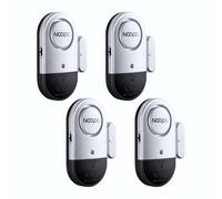 NOOPEL - Alarma magnética para ventana de puerta, 4 unidades, 120 dB, alta seguridad para el hogar con pilas incluidas, fácil instalación