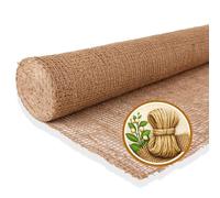 NOOR Esterilla de yute natural, protección contra la erosión para jardinería, biodegradable, sin productos químicos, tamaño de la malla: 3 x 3 cm, rollo de 1,22 m x 50 m, red de terraplén de 250 g/m²