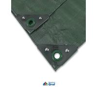 NOOR Lona De Cubierta 140g/m² Tejido Con Ojetes PP/PE, Verde, 4 X 5 M