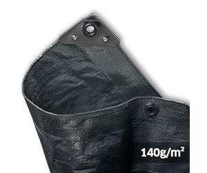 Noor Lona Profesional de 140 g/m², Antracita, 3 x 4 m, protección contra la Intemperie, Ideal para Zonas de jardín, Revestimiento Resistente a los Rayos UV por Ambos Lados, Impermeable y Lavable