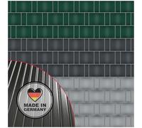 NOOR Tiras de protección de privacidad PP Pro extrafuerte para Valla de Doble Varilla - Protección Visual Antracita 0,19 x 2,55 m - Grosor 1,5 mm ranurado - Opaca - Protección Visual y contra el