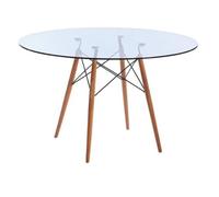 Noorsk Design Mesa Redonda De Comedor o Cocina Tower Cristal 100 (Diámetro 100)