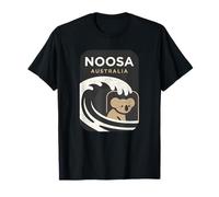 Noosa Australia Surf Onda Koala Naturaleza Silueta Camiseta