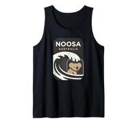 Noosa Australia Surf Onda Koala Naturaleza Silueta Camiseta sin Mangas