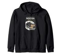 Noosa Australia Surf Onda Koala Naturaleza Silueta Sudadera con Capucha