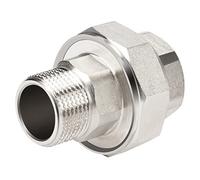 Noosverl Roscado de 3/4 pulgada IG/AG Conexión roscada estándar europeo, conexión roscada de cobre niquelado, junta cónica